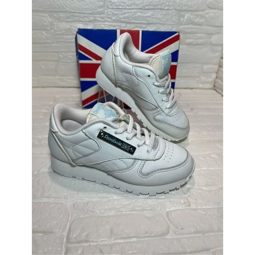 Reebok Classic Leather SP "Off White/Light Blue" kids shoes